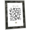 Deknudt wooden frame S43RE 15x15 cm black - silver edge