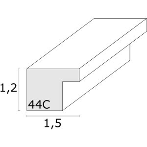 Deknust S44C wooden frame 30x45 cm silver