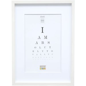 wooden frame S40A white 20x30 cm - 15x20 cm