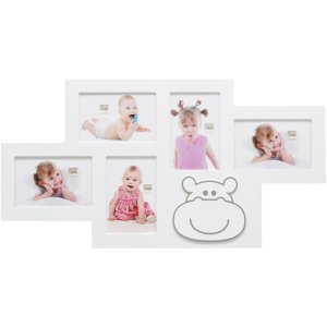 S66RK1 gallery frame white hippopotamus 5 photos 10x15 cm