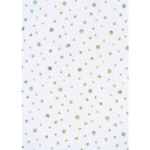 Paper 50x70cm Dots Fleece white silver