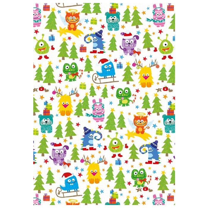 Paper 70x100 cm Christmas monster