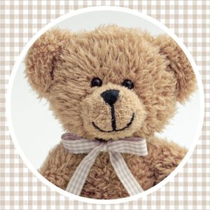 Artebene Mini Card Teddy Bear 8x8 cm Greeting Card with...