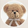 Artebene Mini Card Teddy Bear 8x8 cm Greeting Card with Envelope