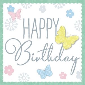 Mini Card Happy Birthday Butterfly