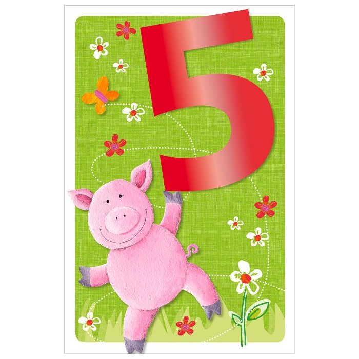 ARTEBENE Card 5th Birthday Kids