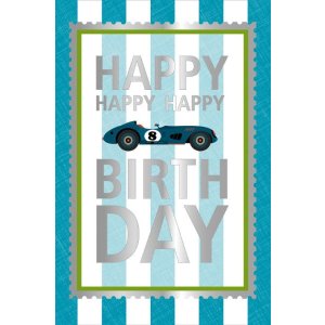 ARTEBENE Card Birthday Race Car coined