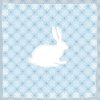 Paper napkins 33x33 cm Hare pattern gray blue