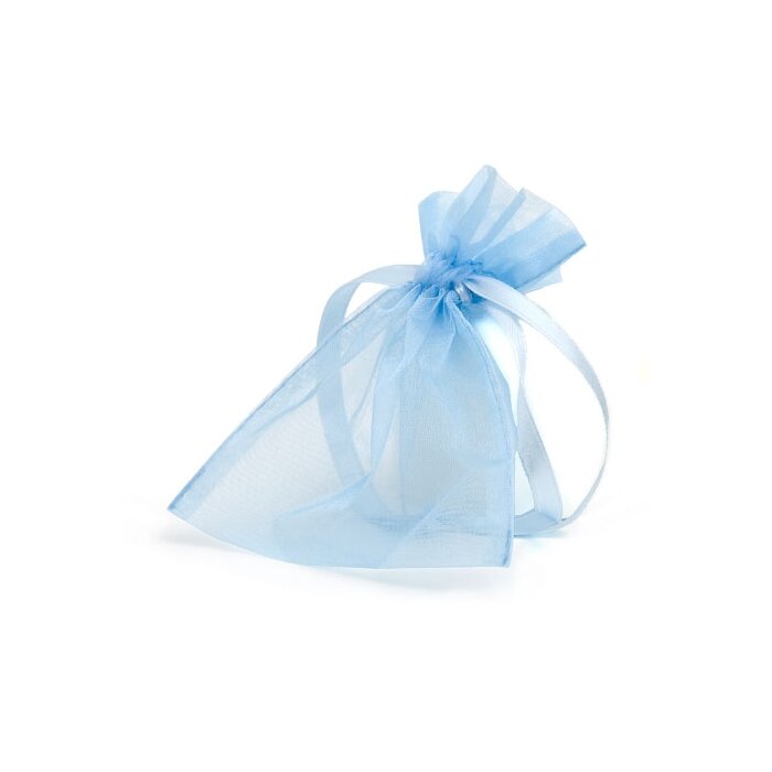 Organza bag 9x12 cm light blue