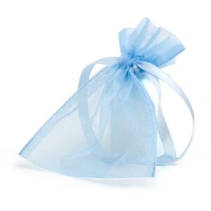 Organza bag 9x12 cm light blue