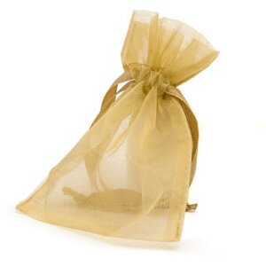 Organza bag 9x12 cm gold