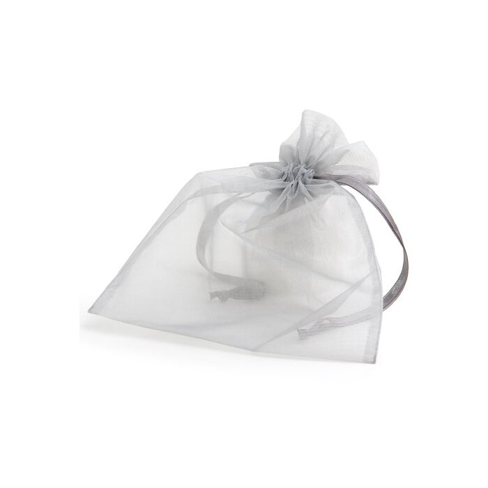 Organza bag 17x21 cm silver gray