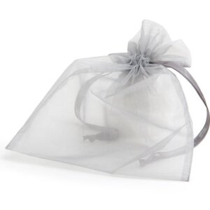 Organza bag 17x21 cm silver gray