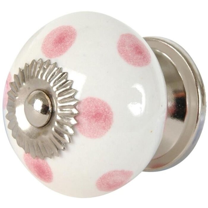 Dots white pink (60298)